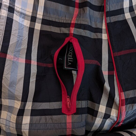 FROCCELLA Netherland NWT coat trench windbreaker Sz LARGE CHECKED HOOD OLD MONEY - Picture 8 of 14